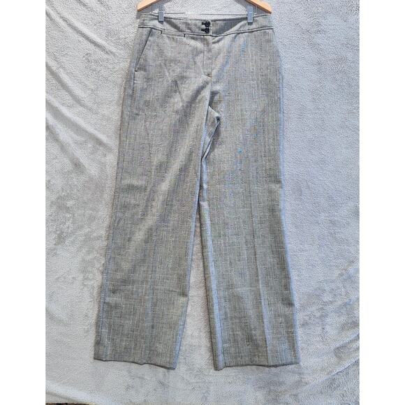 Pendleton Womens Black And White Houndstooth Virgin Wool Wide Leg Pants Size 12 - Picture 1 of 14
